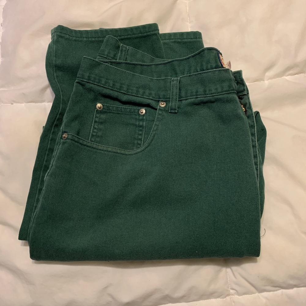 Vintage Hunter Green High Waist Straight Jeans